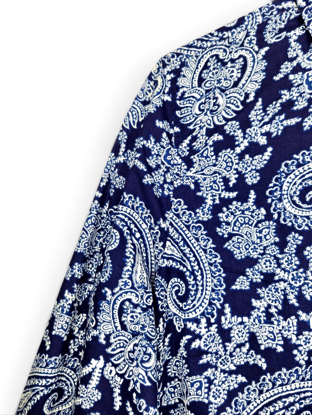 J. Crew Paisley Print button down shirt. Blue/white. Size Large - Picture 8 of 12